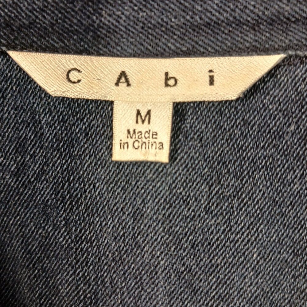 CAbi,  Lightweight, Dark Chambray Jacket Size Medium, Button Front, Long sleeve - Picture 2 of 16